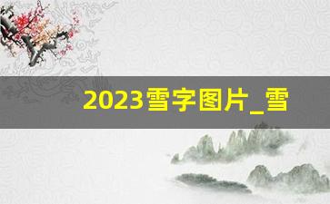 2023雪字图片_雪 字